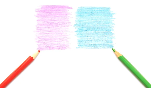 Pencil strokes on white background — Stock Photo, Image
