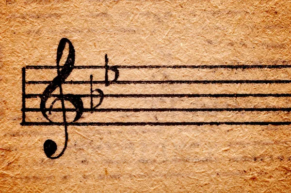 Antické hudby list s výstřední texturou — Stock fotografie