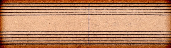 Note musicali vuote su vecchi fogli di carta, da usare per lo sfondo — Foto Stock