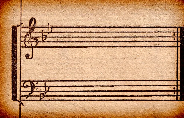 Muziek notities op oude vel papier, te gebruiken voor de achtergrond — Stockfoto