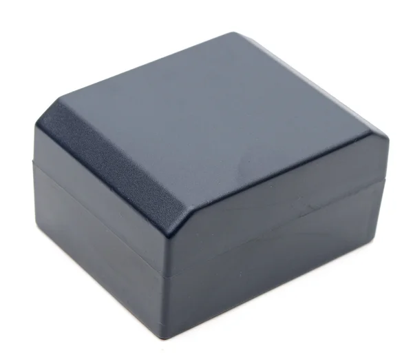 Чорна коробка ізольована на білому тлі — стокове фото