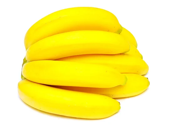白色背景下隔离的香蕉束 — 图库照片