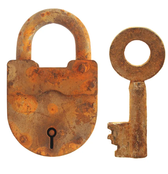 复古钥匙和锁 — 图库照片