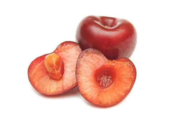 Sweet cherries isolated on white — Stock Photo, Image