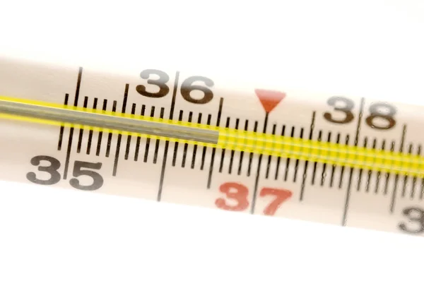 Medical mercury thermometer isolated on white — Stock Photo, Image