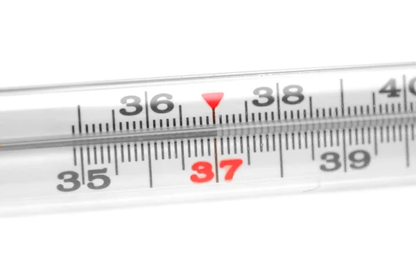 Medical mercury thermometer isolated on white — Stock Photo, Image
