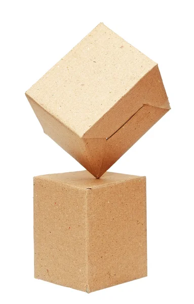 Cardboard boxes isolated — Stock Photo, Image