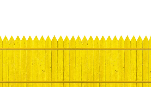 Gele piket hek — Stockfoto