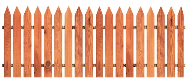 Una valla de madera aislada en blanco incluyendo el trazado de recorte — Stok fotoğraf