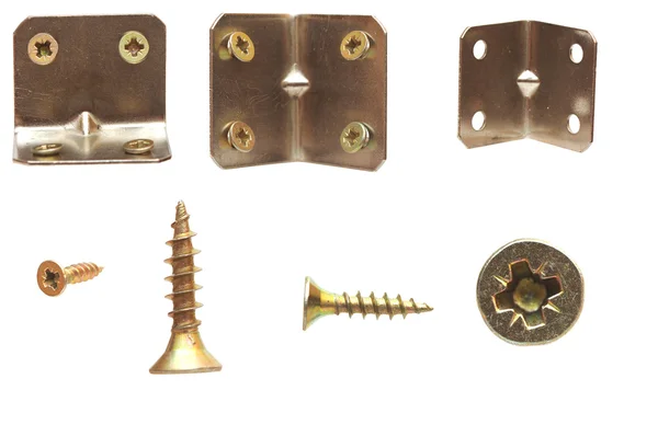 Set of screws isolated on a white background — Stock Photo, Image