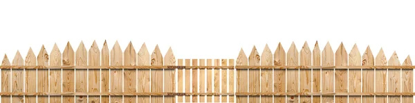 Holzzaun mit einem Tor isoliert auf weiß einschließlich Clipping pa — Stockfoto