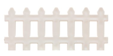 White picket fence isolated on white. clipart