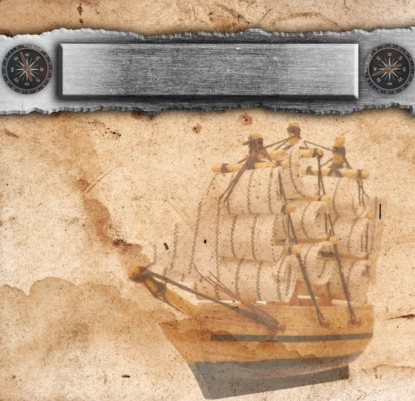 Námořní starověké pozadí — Stock fotografie