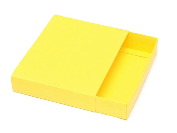 Basit sarı kutu — Stok fotoğraf