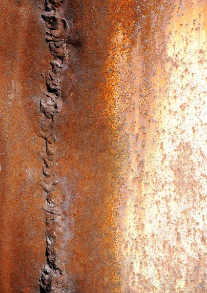 Vecchia piastra metallica arrugginita — Foto Stock