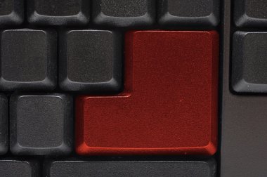 Redblank computer keyboard button clipart