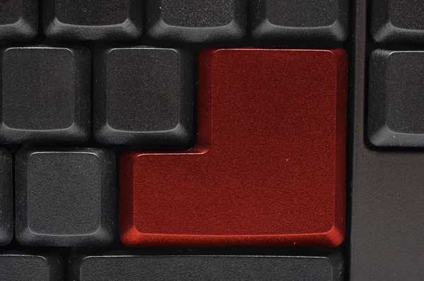Redblank computer toetsenbord knop — Stockfoto