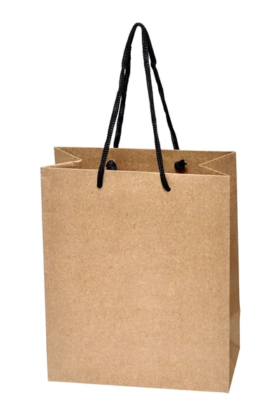 Nákupní taška z hnědého recyklovaného papíru — Stock fotografie