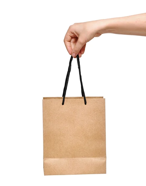 Alışveriş torbasıyla el. — Stok fotoğraf
