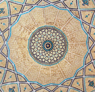 Brickwork inside dome of the mosque clipart