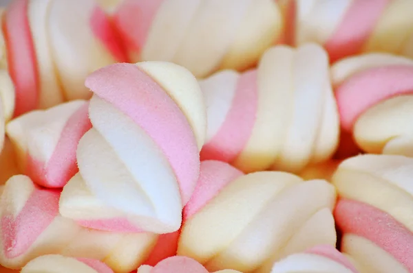 Bakgrund eller konsistens av rosa och färgglada marshmallows — Stockfoto