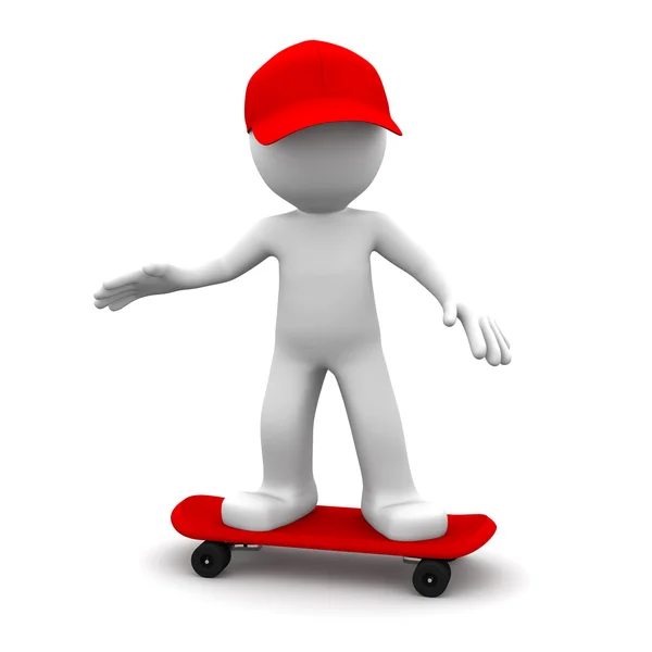 3D Скейтбордист — стокове фото