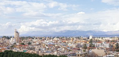 Panoramic view of Nicosia city clipart