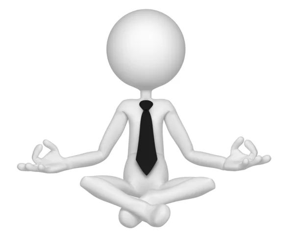 Biznesmen odprężającej medytacji — Zdjęcie stockowe
