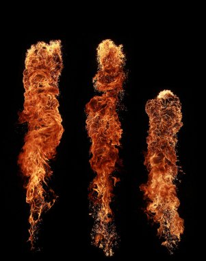 Fire pillars clipart