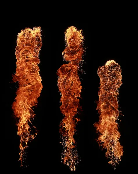 Fire pillars — Stock Photo, Image