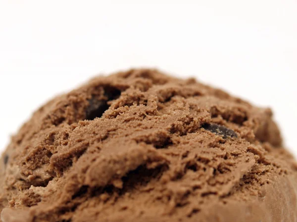 Sorvete de chocolate colher — Fotografia de Stock