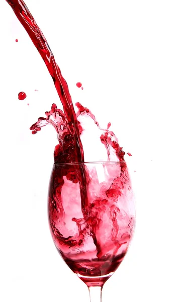 Red wine pouring down — Stock Photo, Image
