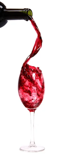 Vinho tinto derramando — Fotografia de Stock