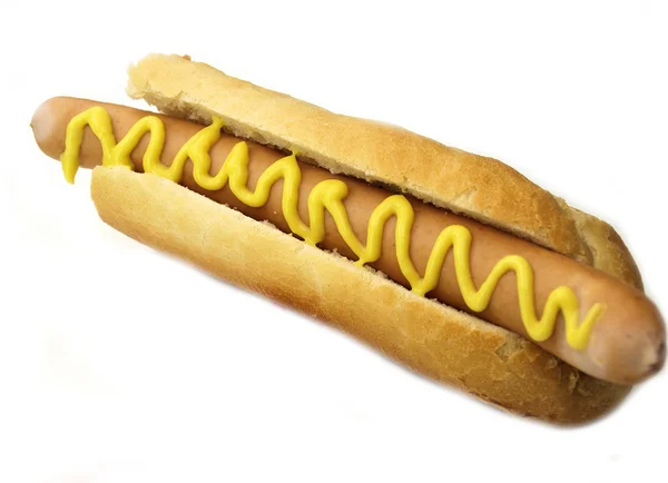 Hot-dog fehér háttér — Stock Fotó