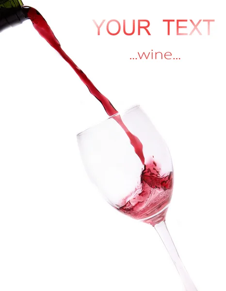 Rode wijn, gieten omlaag — Stockfoto