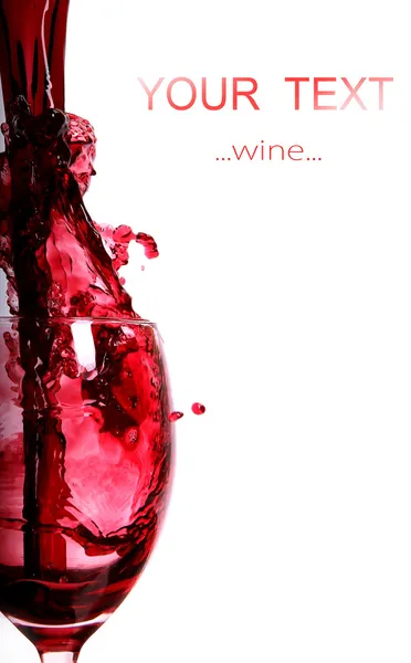 Czerwone wino leje — Zdjęcie stockowe
