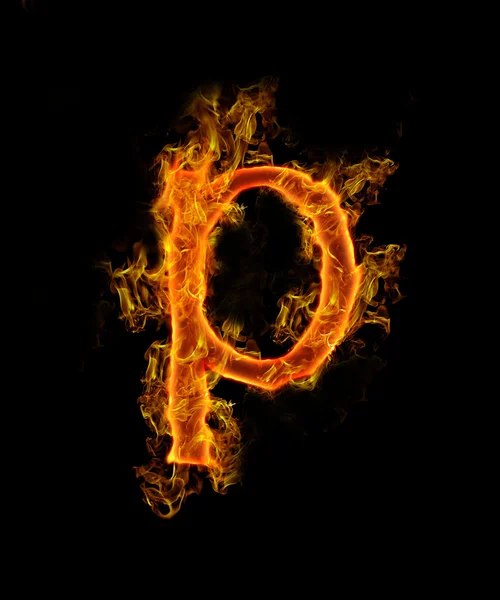 Fire letter — Stock Photo, Image