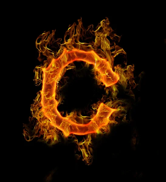 Fire letter — Stock Photo, Image