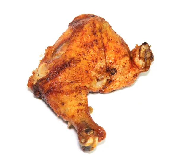 Jambe de poulet isolée sur blanc — Photo