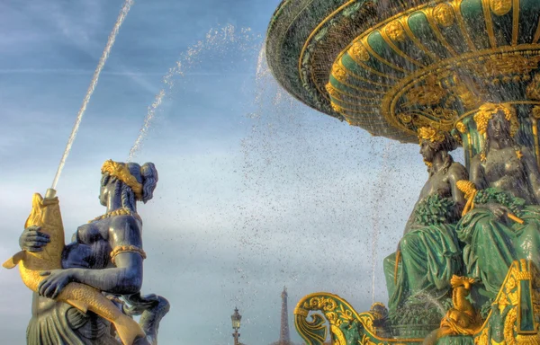 Paris - fountain from Place de la Concorde — Stock Photo, Image