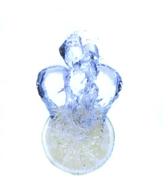 Verse citroen splash — Stockfoto
