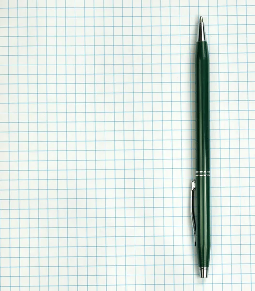 Пишущая ручка на бланке — стоковое фото