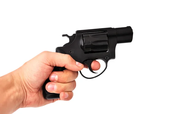 Revolver v ruce — Stock fotografie