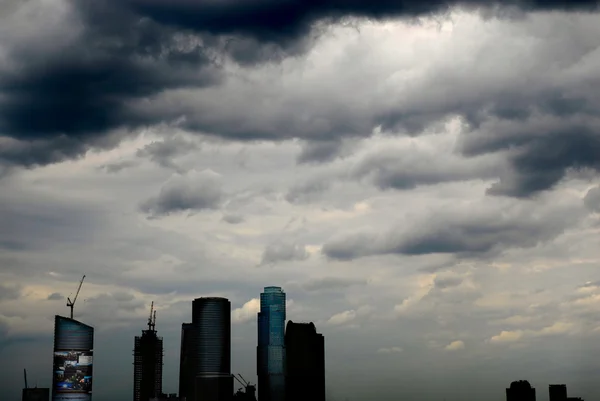 stock image Skyscrapers and clouds