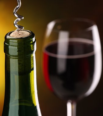 Still life with wine. clipart