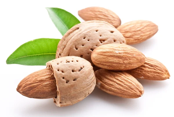 Groep van amandel noten. — Stockfoto