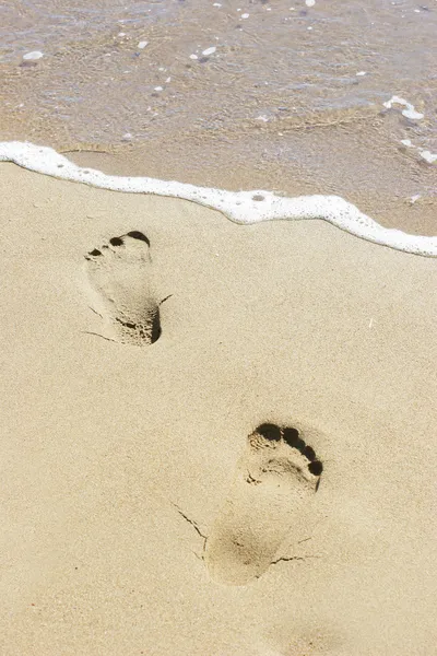 Footprints on the sant. — Stock Photo, Image