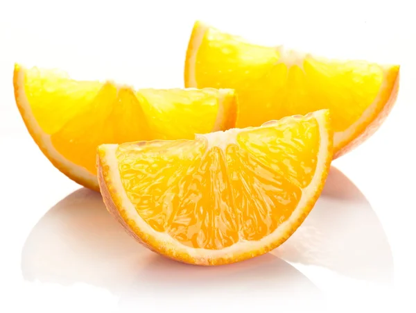 Orange slice on a white background. — Stock Photo, Image