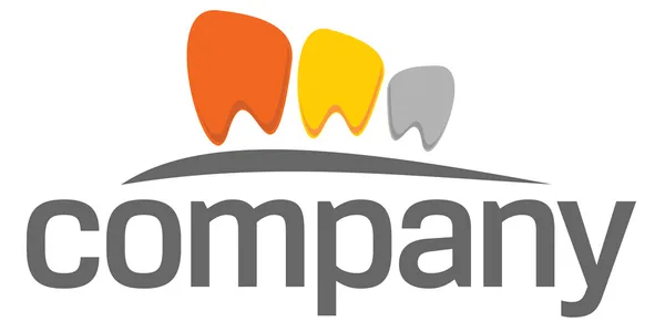 Dental práctica dientes logo — Vector de stock