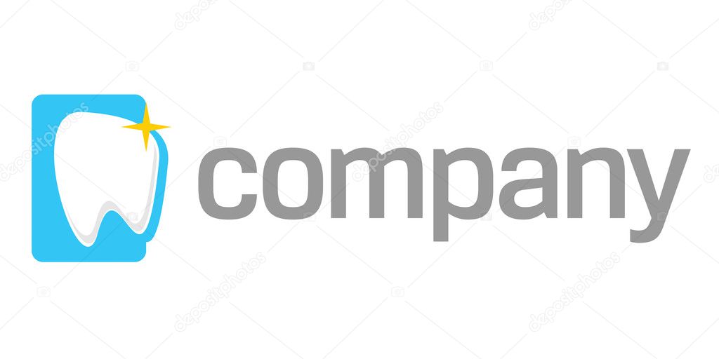 Dentist logo with tooth icon